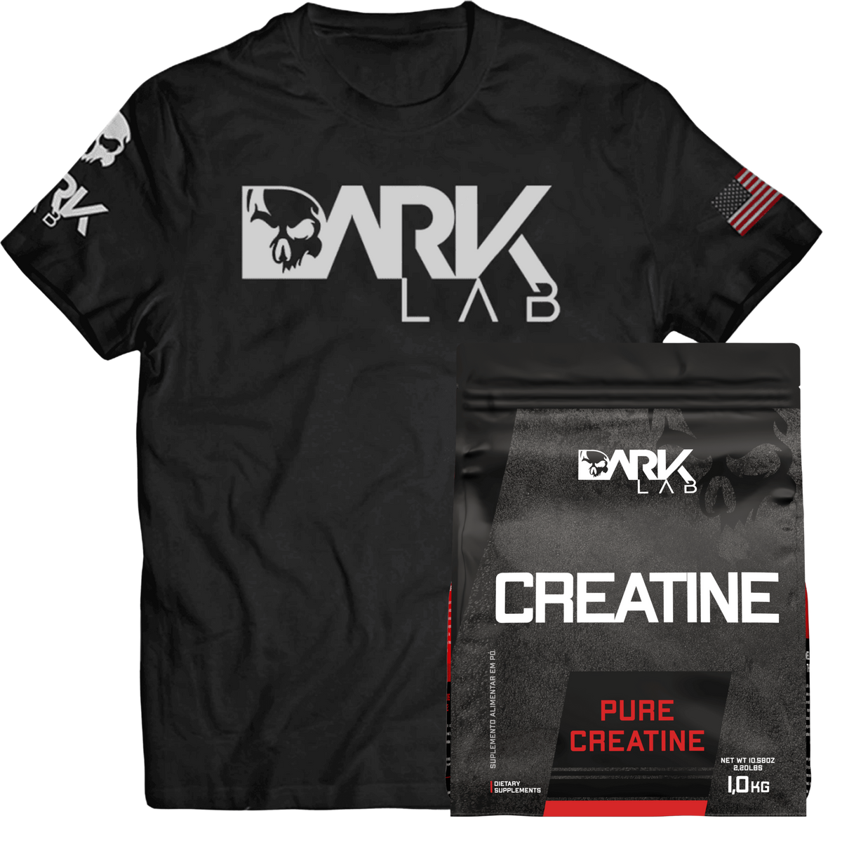 Kit Creatina Pura + Camiseta Dry-fit 2.0