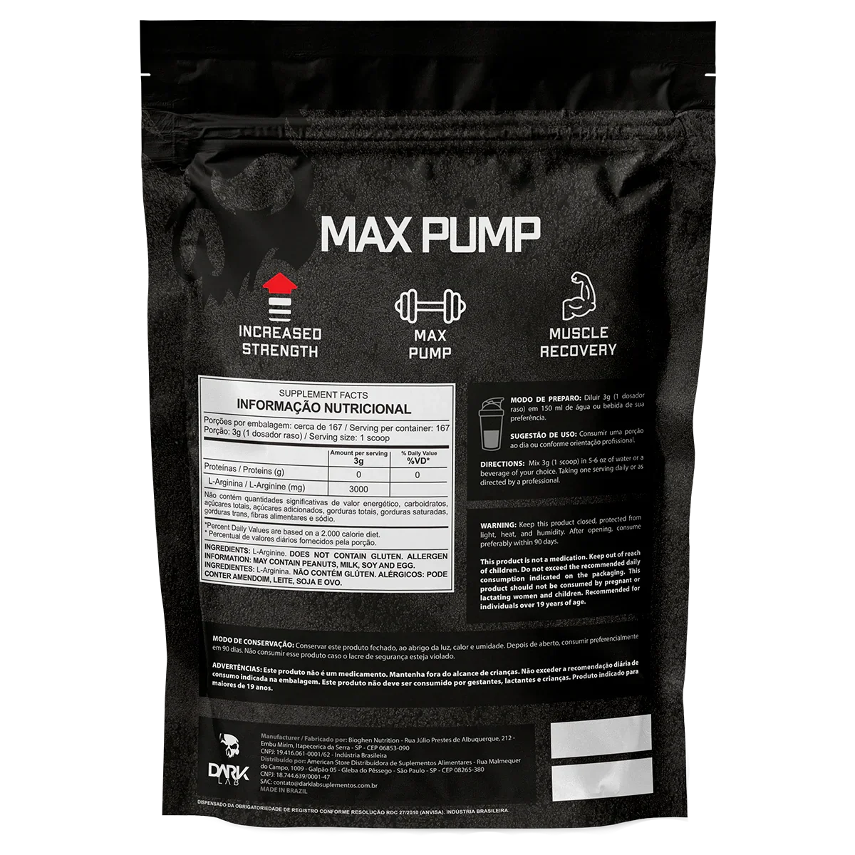 L-arginina Refil 500g