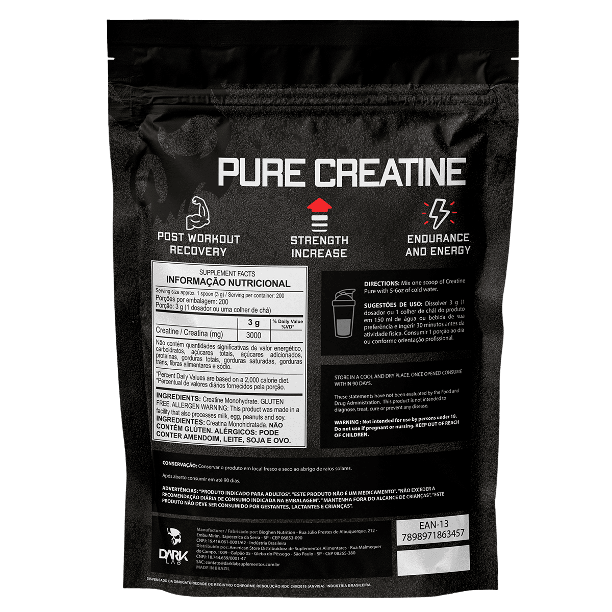 Creatina Monohidratada 600g