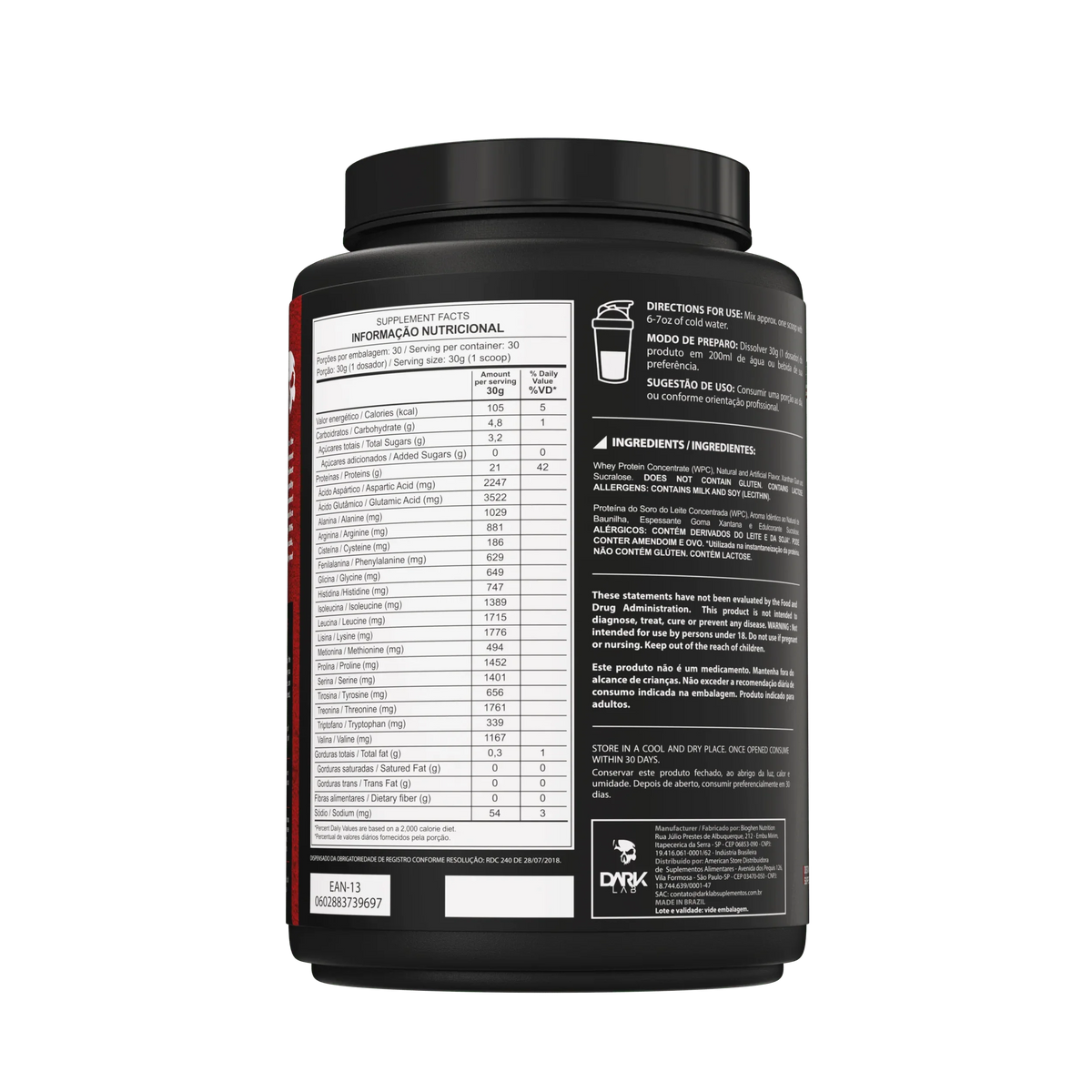 100% Whey Protein Pote 900g